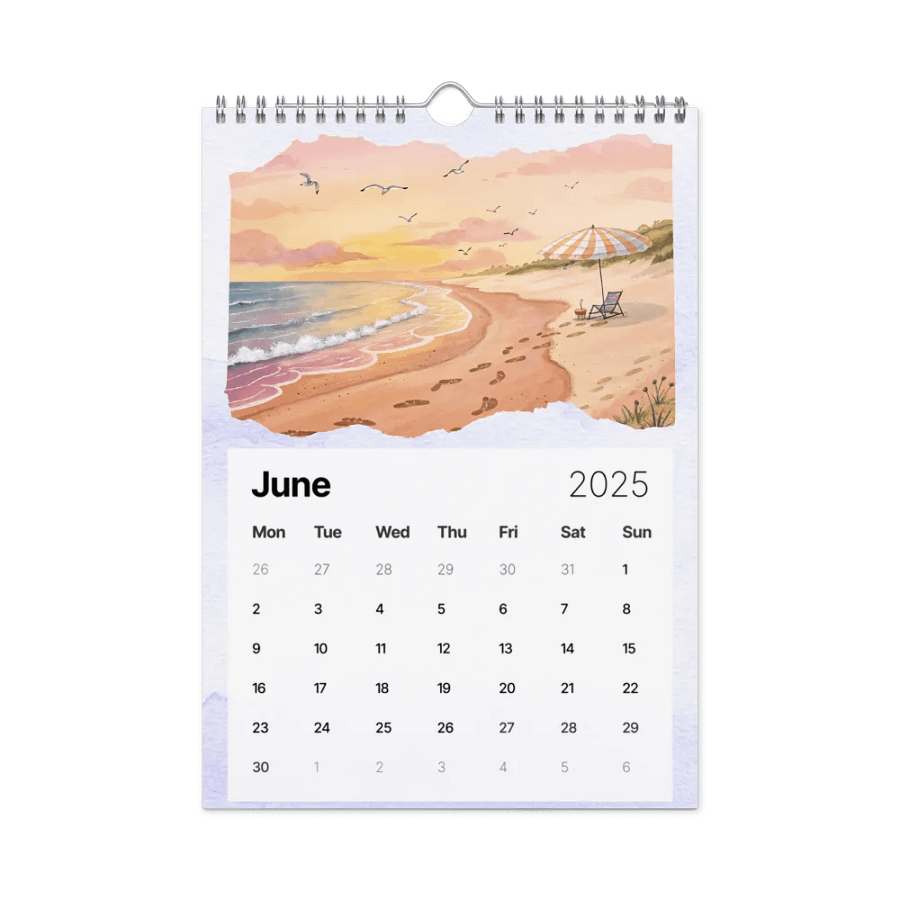 WATERCOLOR SEASONAL SCENES WALL CALENDAR 2025 product image (8)