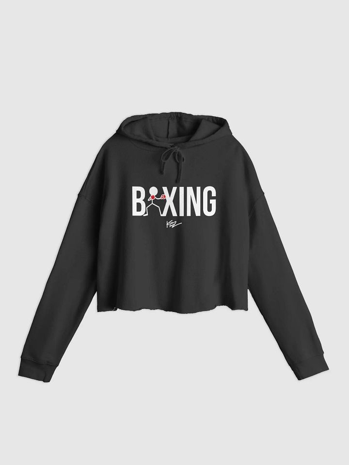 BOXING STICKMAN WOMENS CROP HOODIE product image (1)