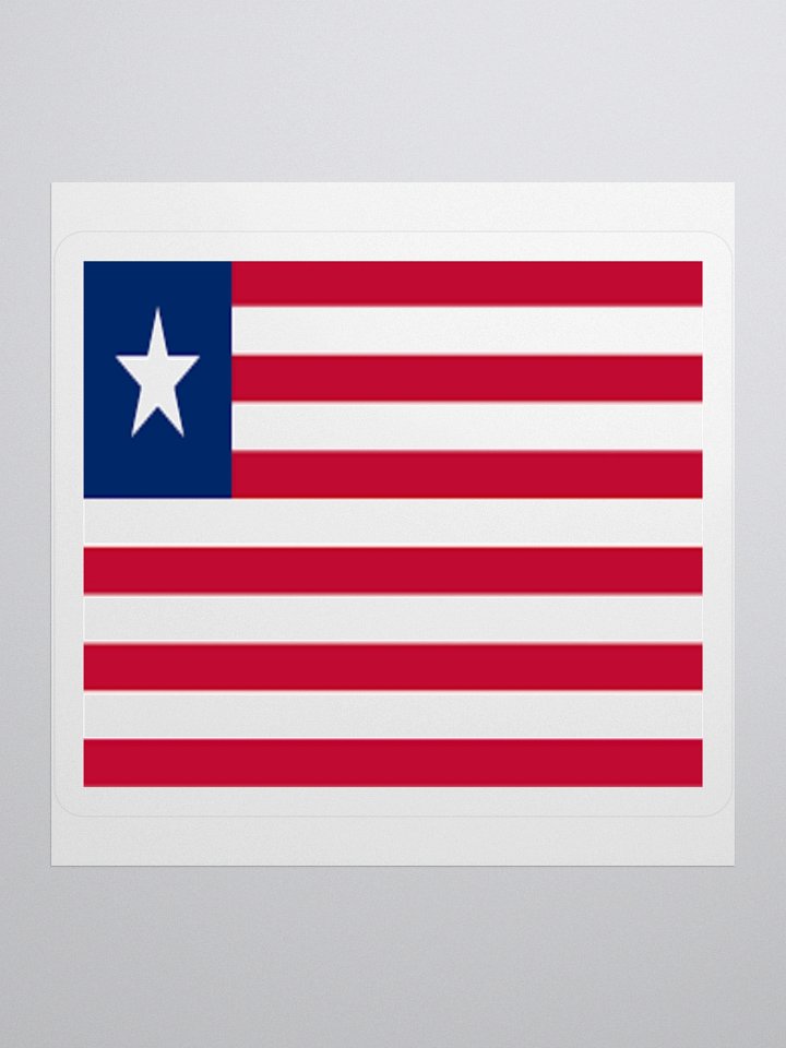 Liberia Flag Sticker | Single Star Design | Durable Vinyl | 3 Sizes product image (1)
