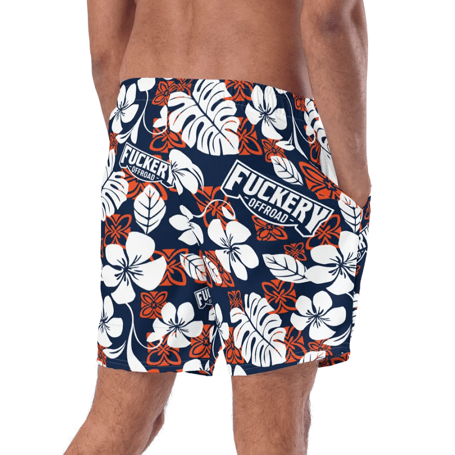 Fuckery Offroad Mens Hawaiian Shorts - Blue/Orange product image (11)