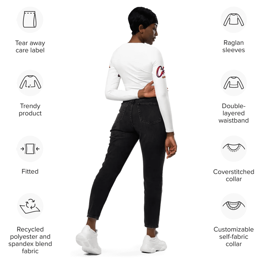 Born to Dance Her Silhouette Dynamo Long Sleeve Crop Top product image (12)