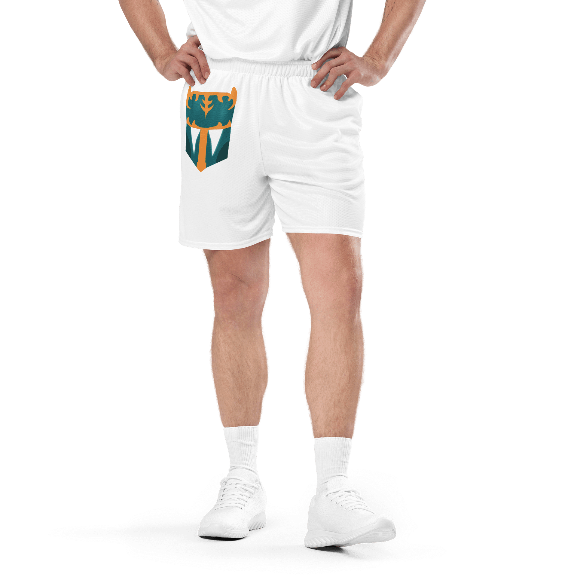 Blue Robot Unisex Athletic Shorts product image (3)