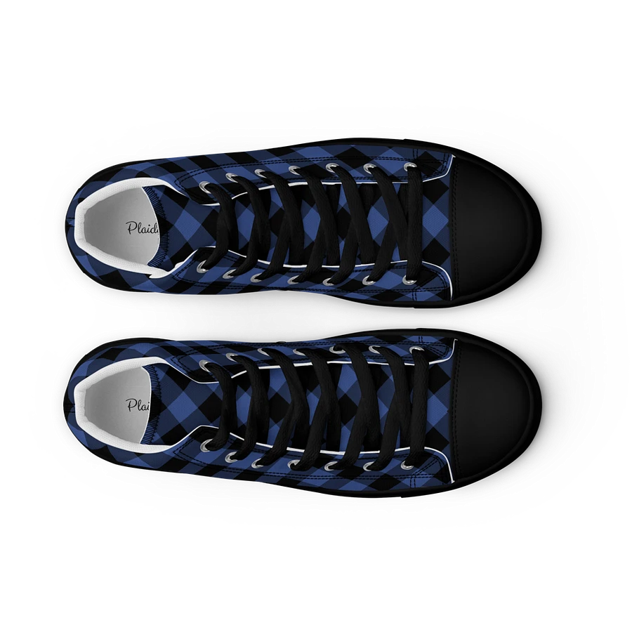 Lapis Blue Buffalo Check Men's High Top Shoes product image (15)
