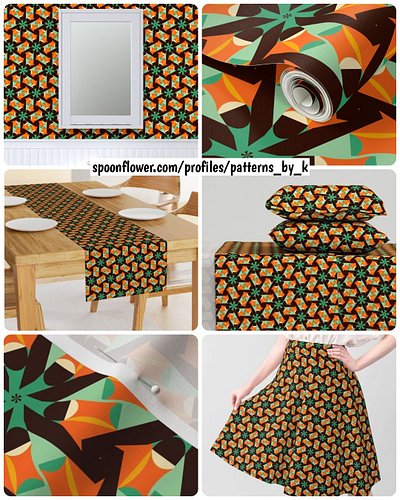 Too early for Halloween?? NEVER! 🎃👽
New! Abstract Aliens Retro Halloween Design! 
Pattern available as fabric, premium wallpa...