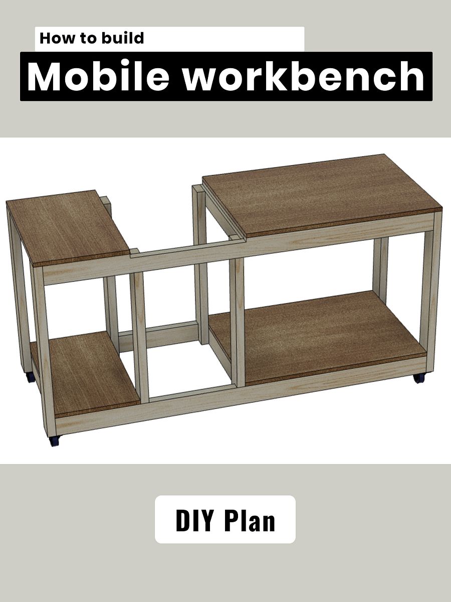 Mobile Workbench with integrated saw | DIY Plans product image (3)