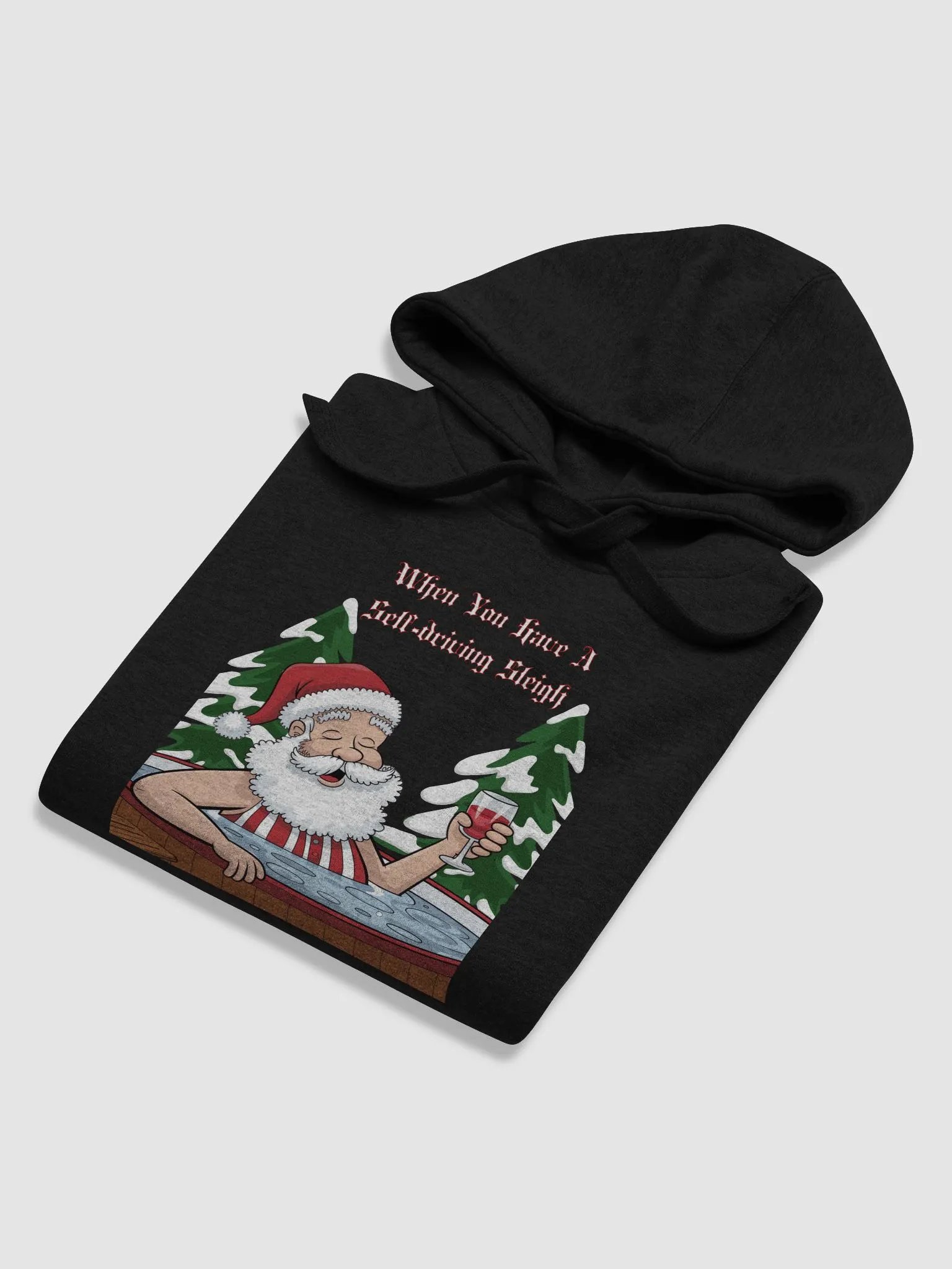 When You Have A Self-driving Sleigh - Relaxing Santa Claus Hoodie product image (34)
