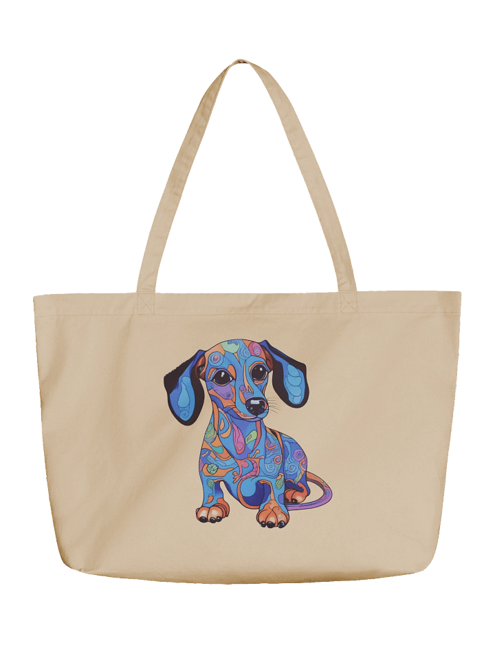 Psychedelic Dachshund #1 - Eco-conscious Organic Cotton Tote product image (1)