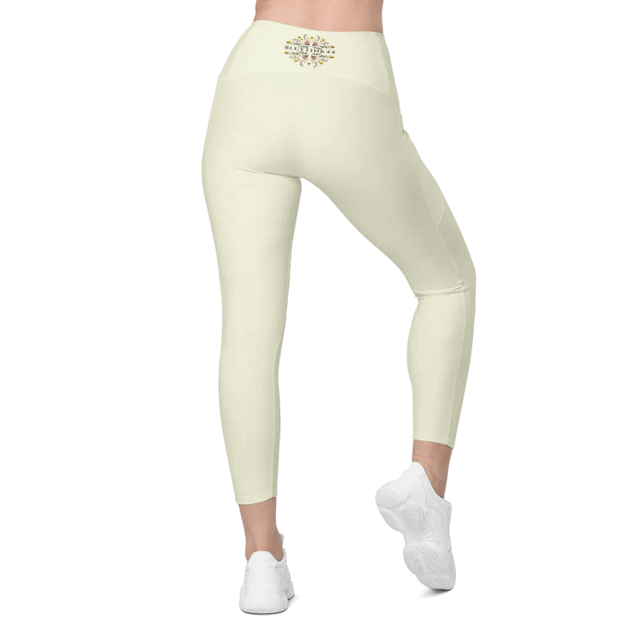 Sun-Kissed BlueTink Crossover Leggings with Pockets product image (2)