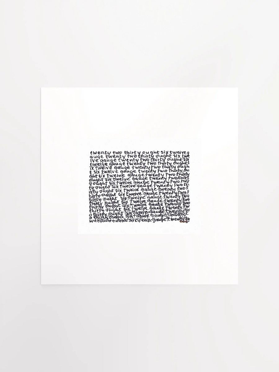 twenty two thirty ought six twelve gauge panel card print product image (5)
