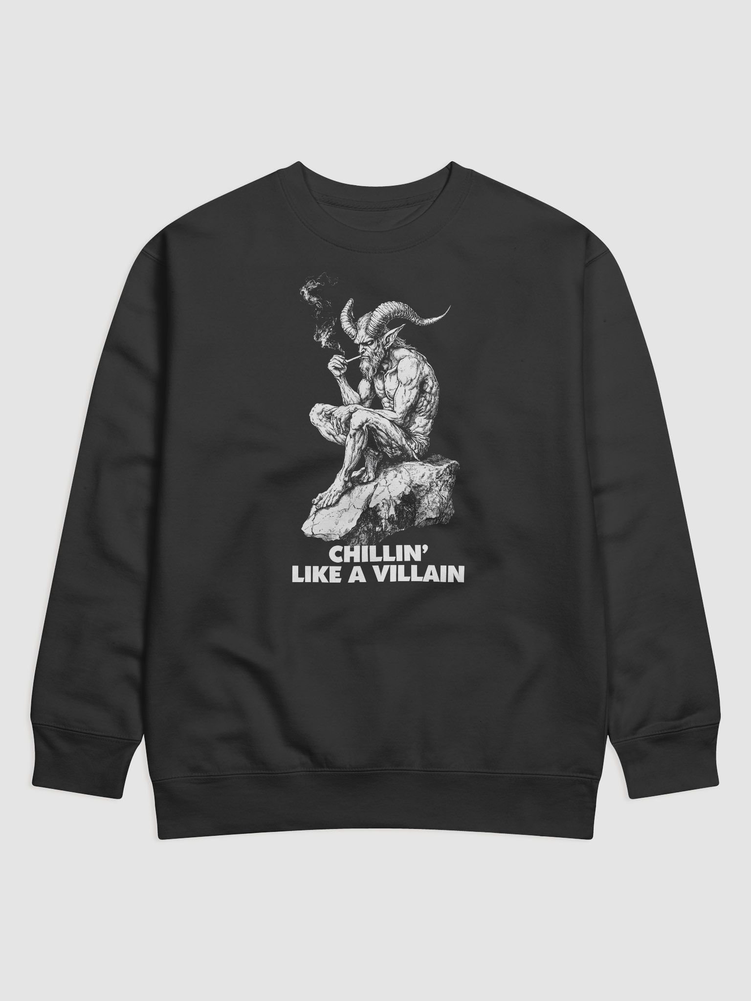 Chillin' Like A Villain - Smoking Devil Demon Satan sweatshirt product image (1)