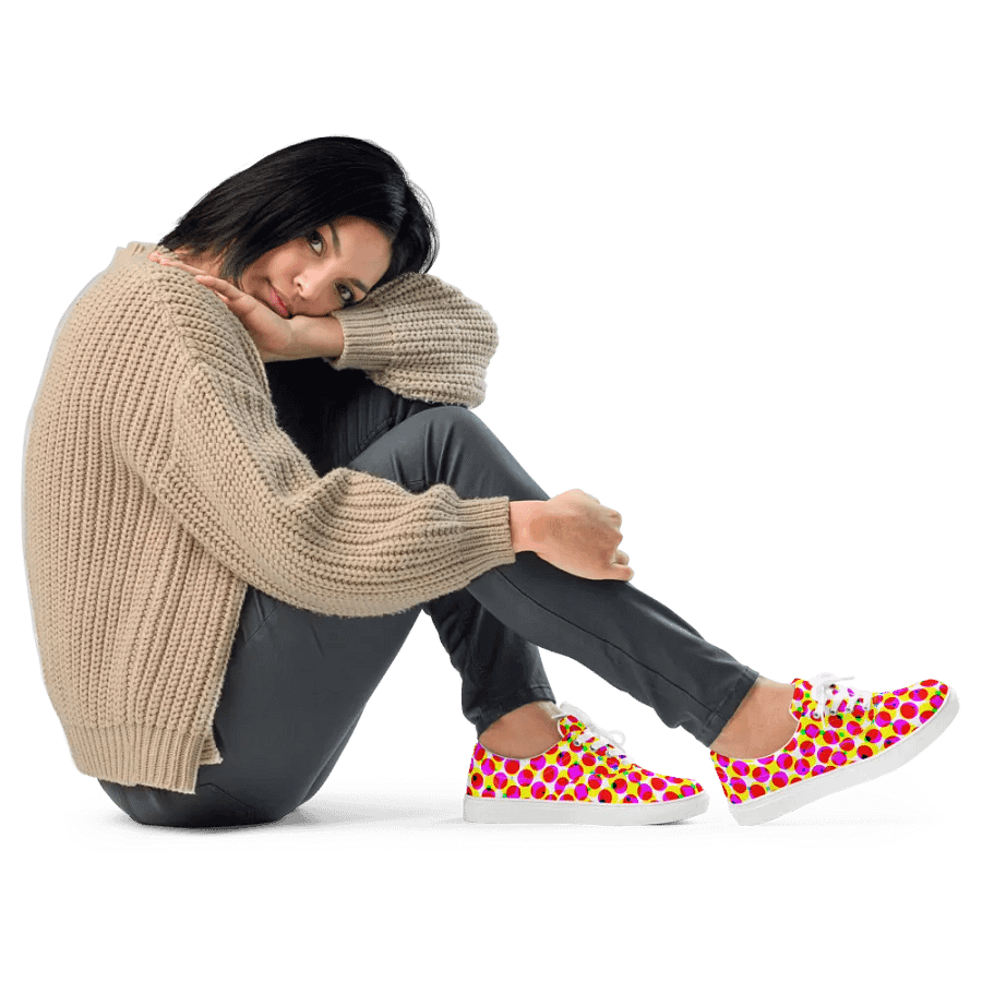 Polka Dot Lace-Up Shoes product image (12)