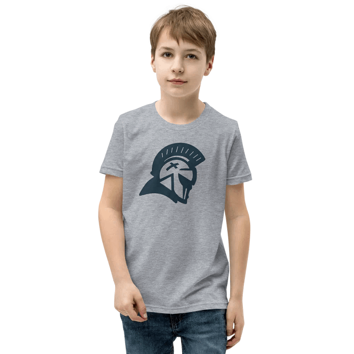 YOUTH - CRESTMONT WARRIOR T-SHIRT ON ATHLETIC GRAY product image (2)