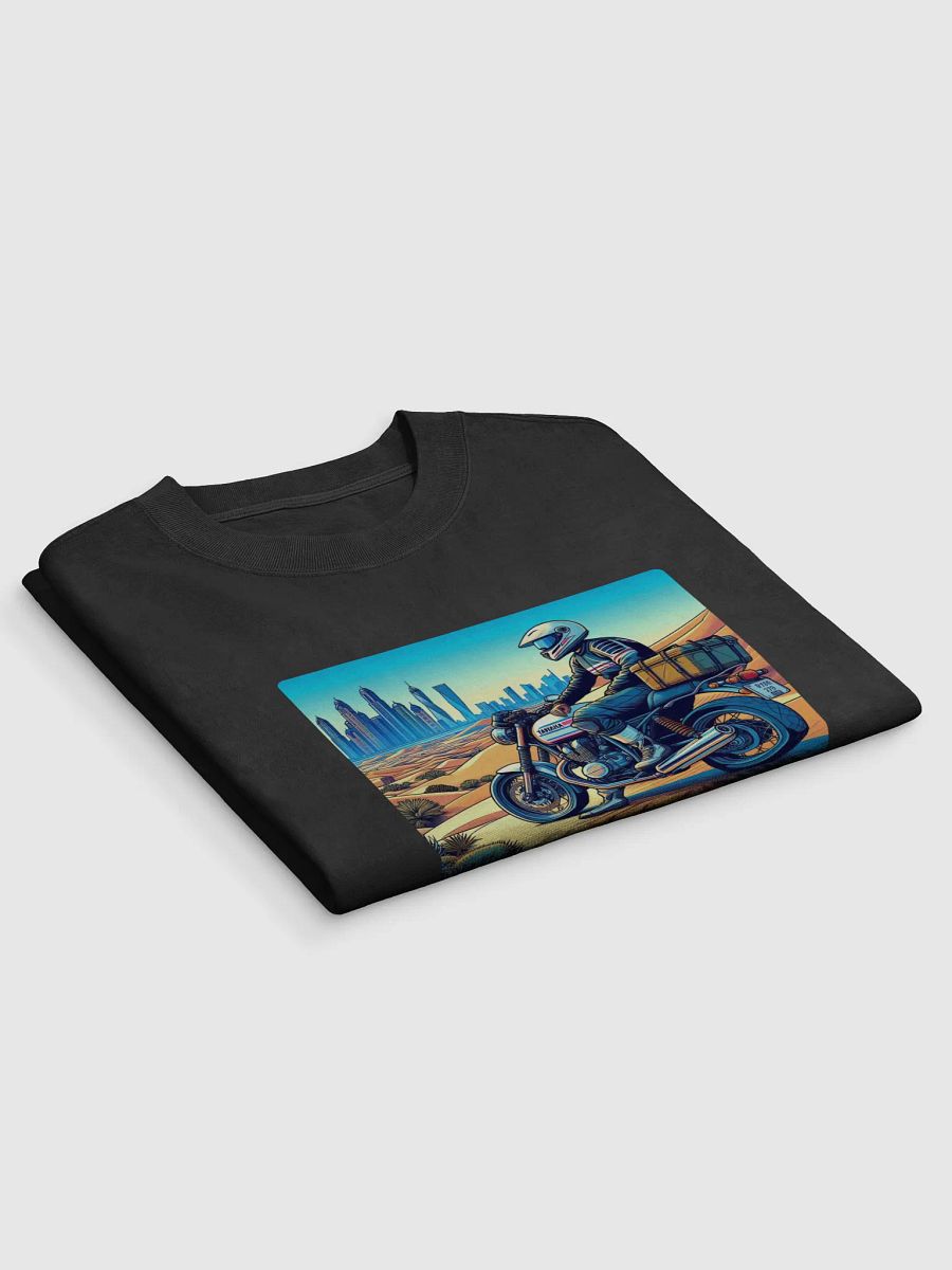 City Rider Adventure T-Shirt | Dubai city work AI product image (12)