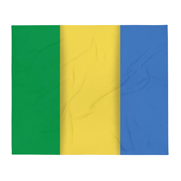 Green Yellow Blue Flag Colored Throw Blanket product image (2)