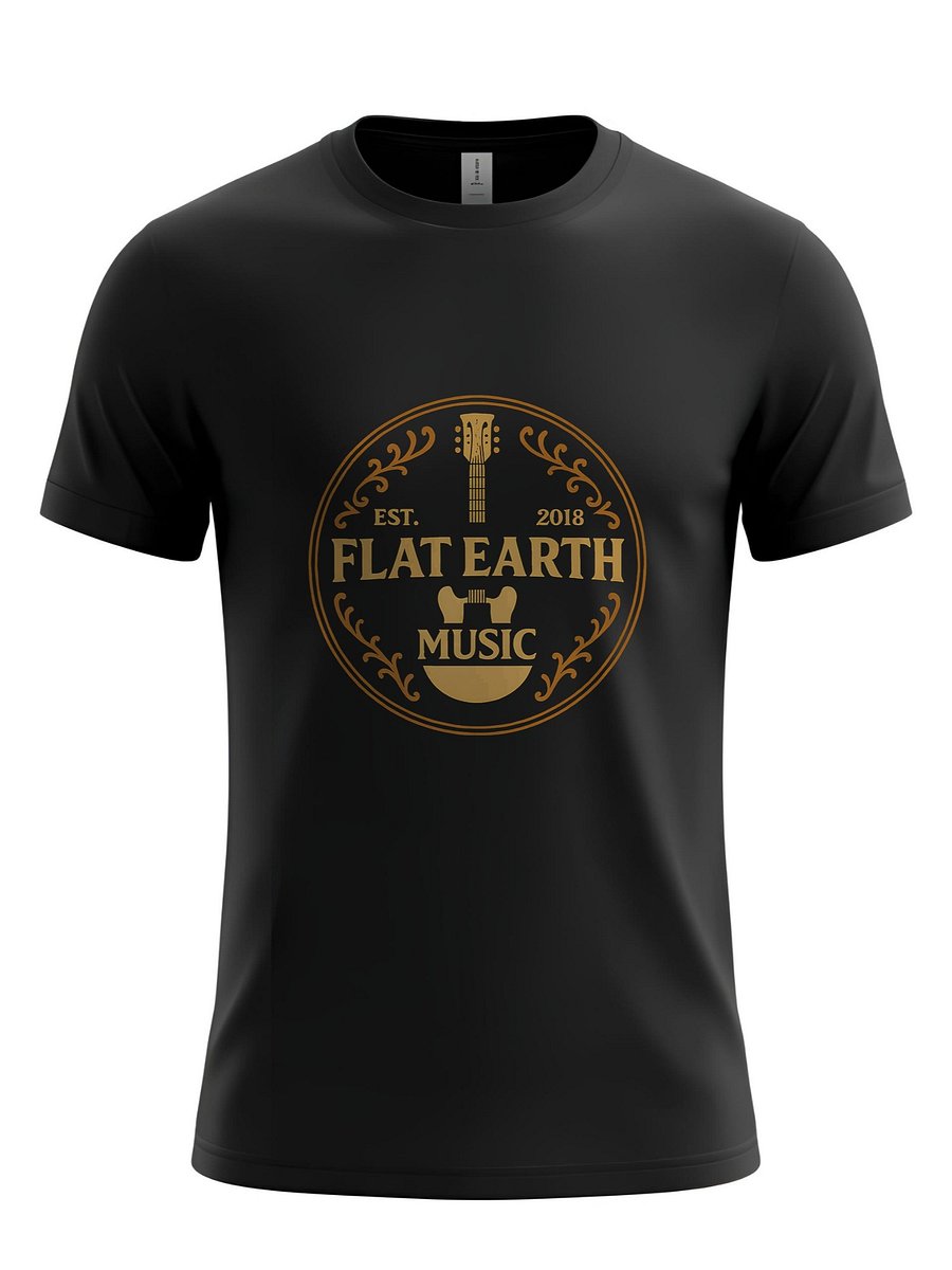 Flat Earth Vintage Script T-Shirt - Classic Retro Typography Design product image (1)