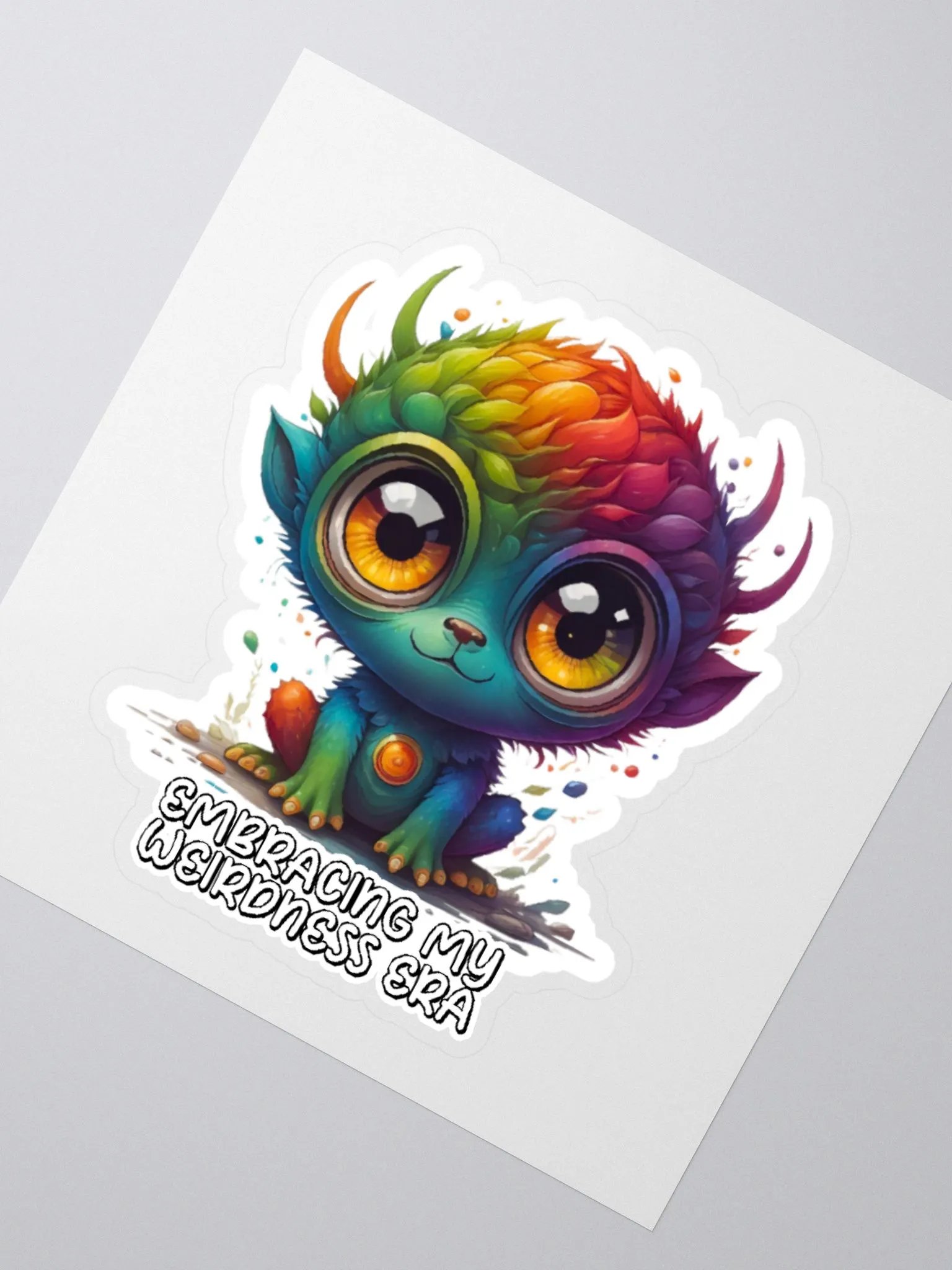 Embracing My Weirdness Era-Kawaii Cute Colorful Creature Sticker-Rainbow Sticker-LGBTQIA+ Sticker product image (5)
