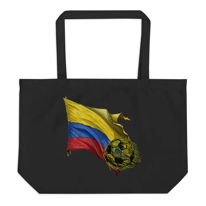 Colombian Flag Soccer Stripes Organic Tote product image (1)