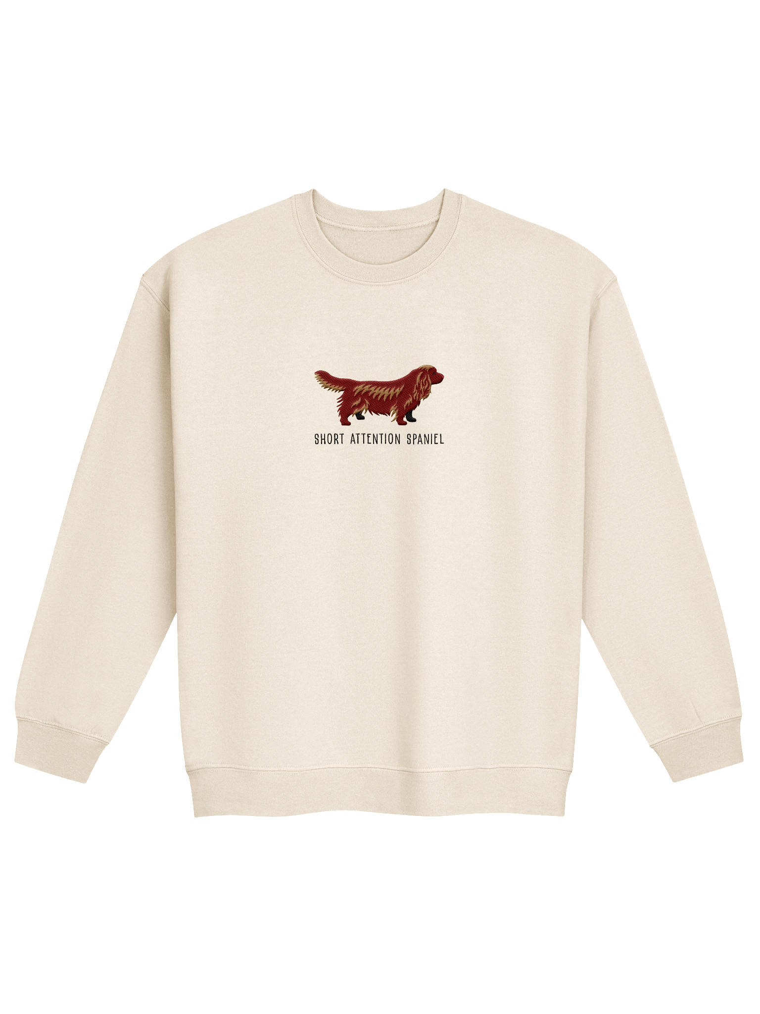 Short Attention Spaniel Sweatshirt (Embroidered) of a Sussex Spaniel(Golden Liver) product image (21)