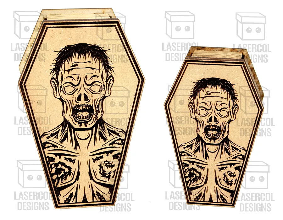 Halloween Coffin Box Set 3 (2 Sizes) - Laser Cut Files product image (9)