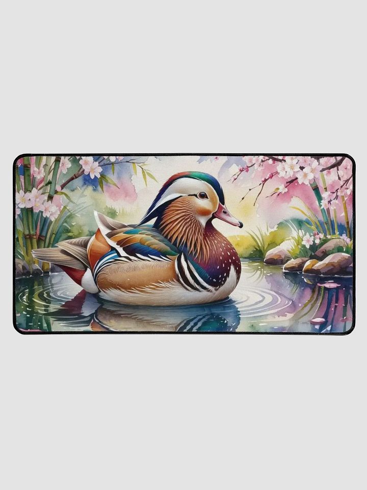 Cherry Blossom Duck Pond Desk Mat product image (1)