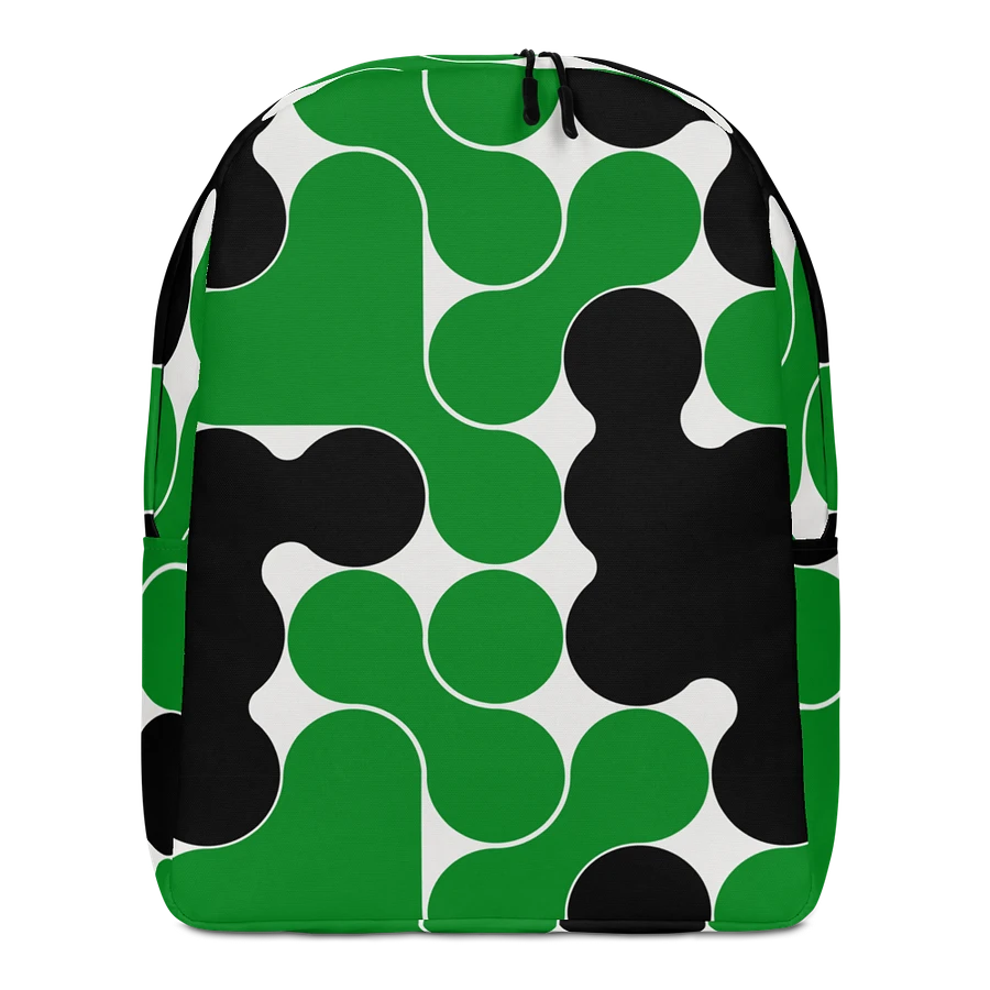 Green & Black Circles All-Over Print Minimalist Backpack product image (11)