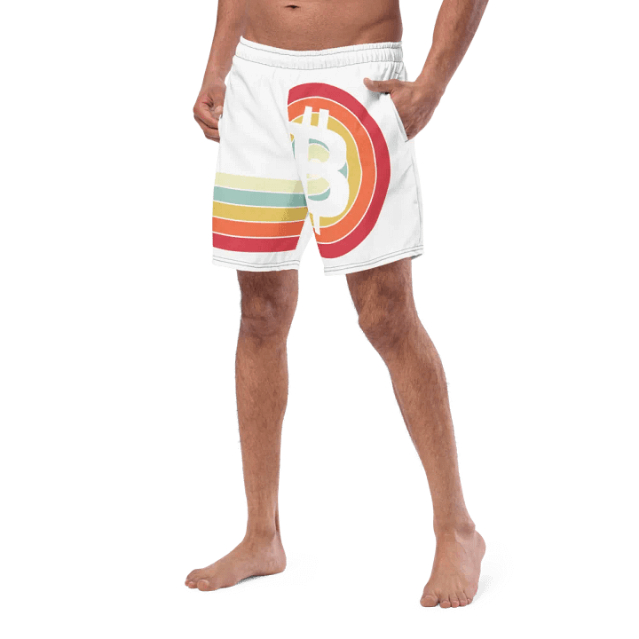 Retro Spiral Bitcoin Swim Trunks product image (2)