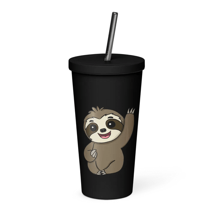 Insulated Tumbler with a Straw - Wave product image (1)
