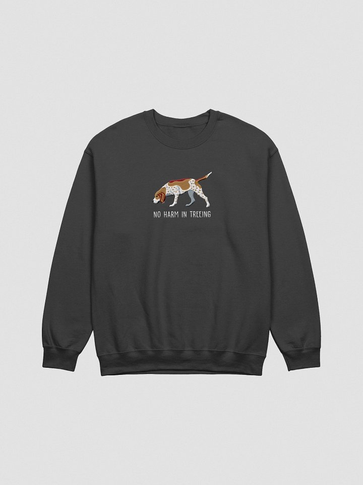No Harm in Treeing Sweatshirt (Embroidered) of a Redtick Coonhound product image (5)