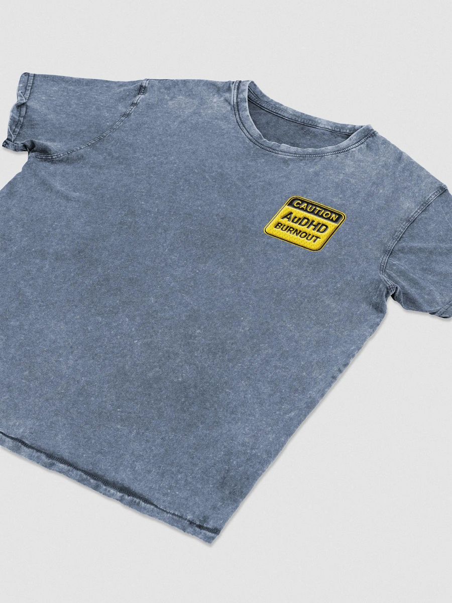 CAUTION: AuDHD BURNOUT Denim T-Shirt product image (8)