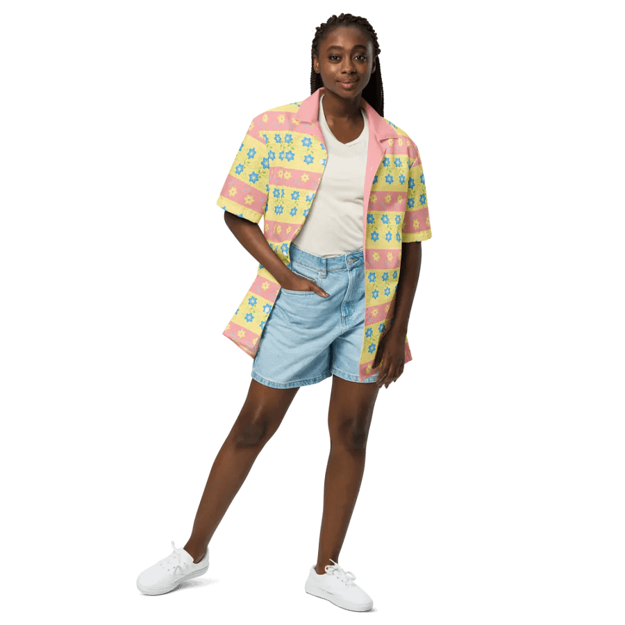 Hawaiian Style Shirt, Button Up, Unisex, Easter Egg Print product image (7)