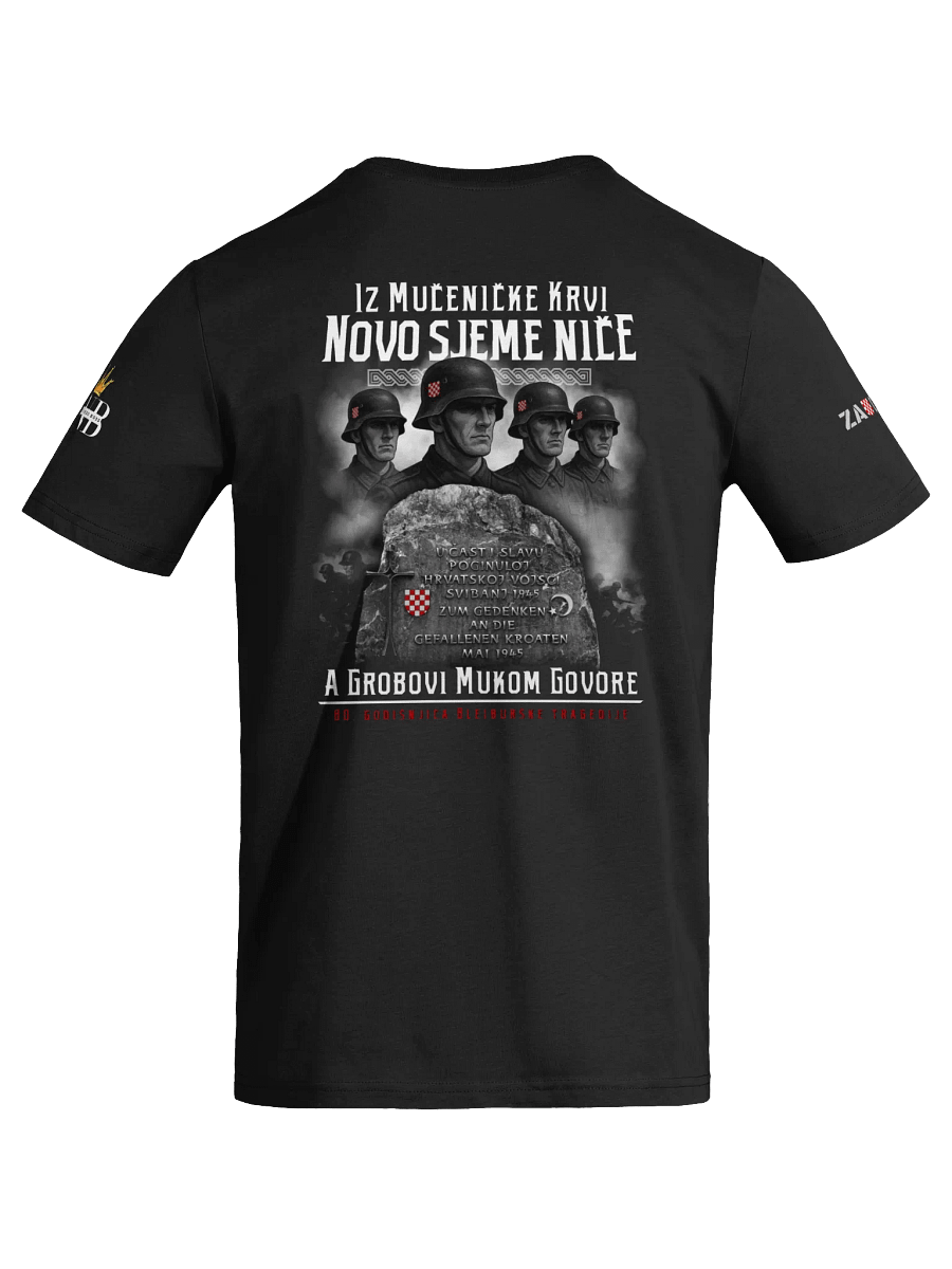 Patriot Nedo Boss Crna Hrvatska Vojska Crna Legija Crown Tee product image (2)