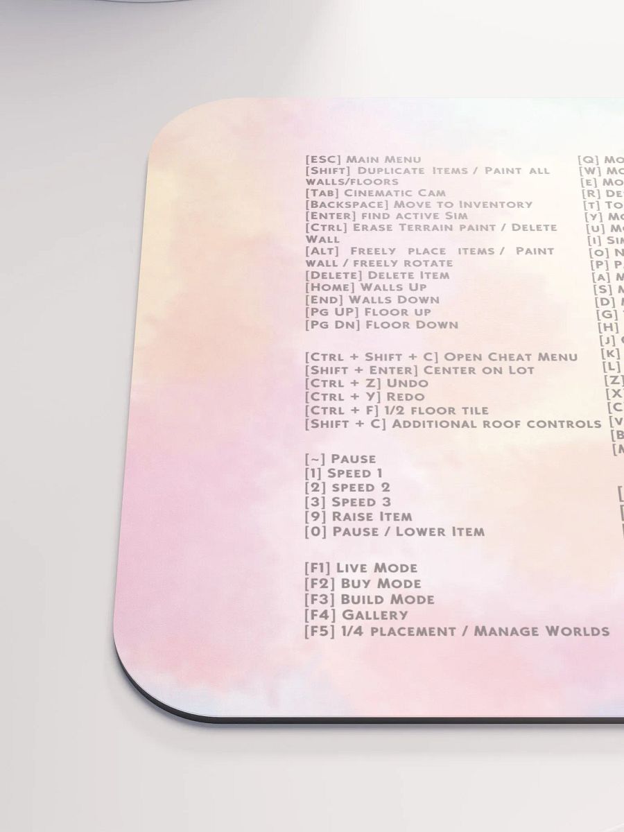 Rainbow Sims Hotkeys Mousepad product image (6)