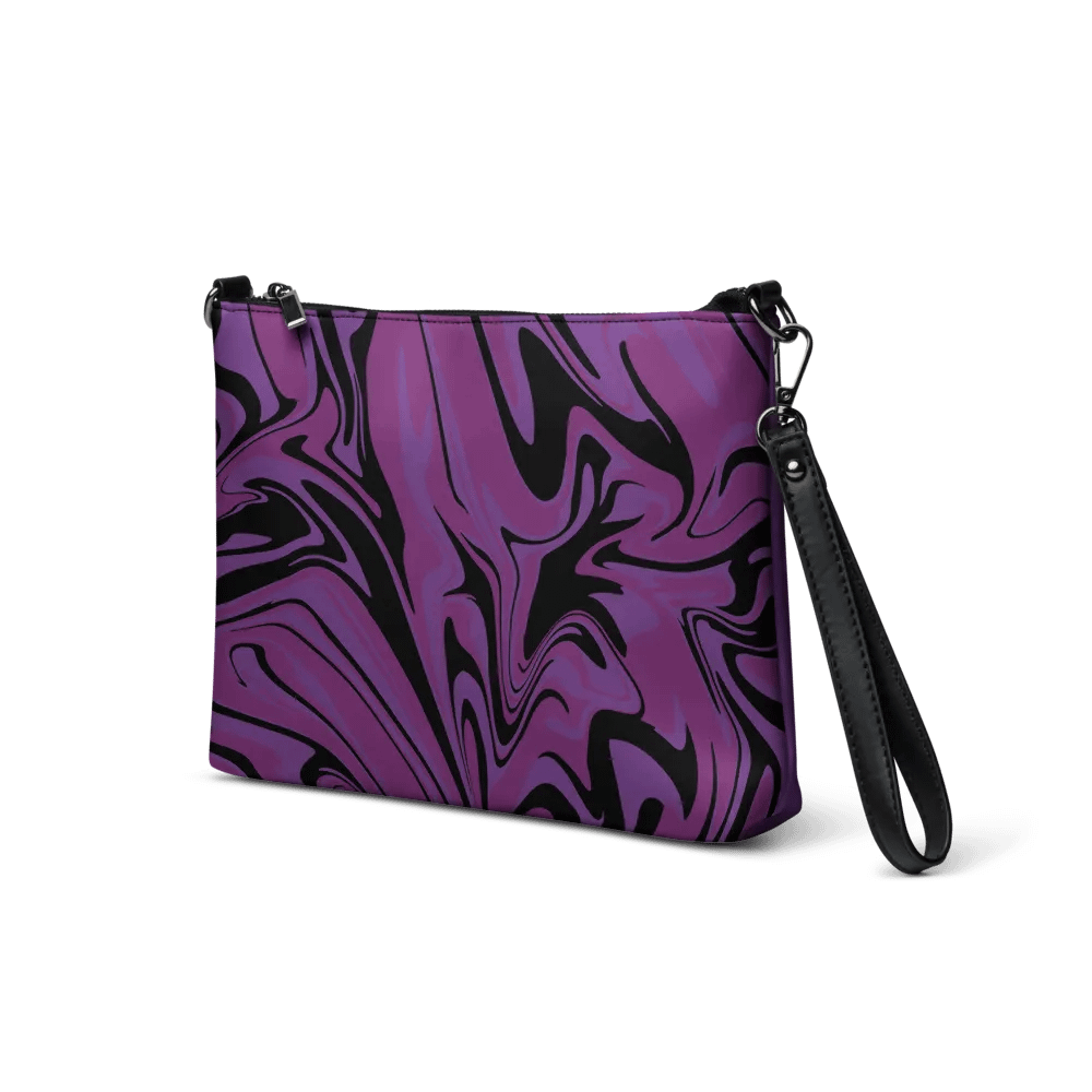 Purple Swirl Flip-Sided Faux Leather Crossbody Bag product image (4)