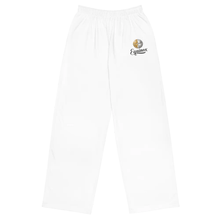 Equinox Plain White Unisex Wide-Leg Pants product image (1)