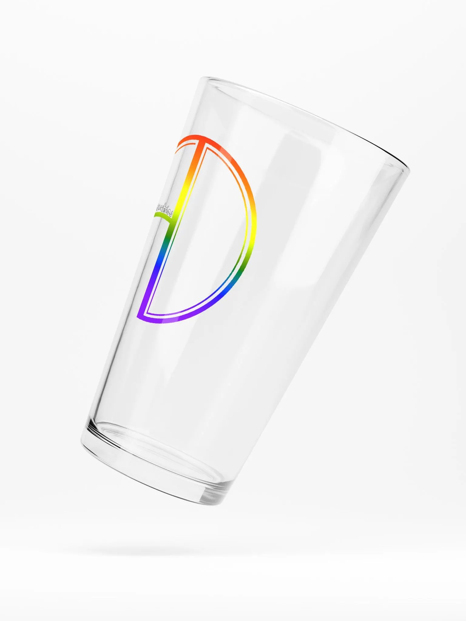 Rainbow Logo Pint Glass product image (5)