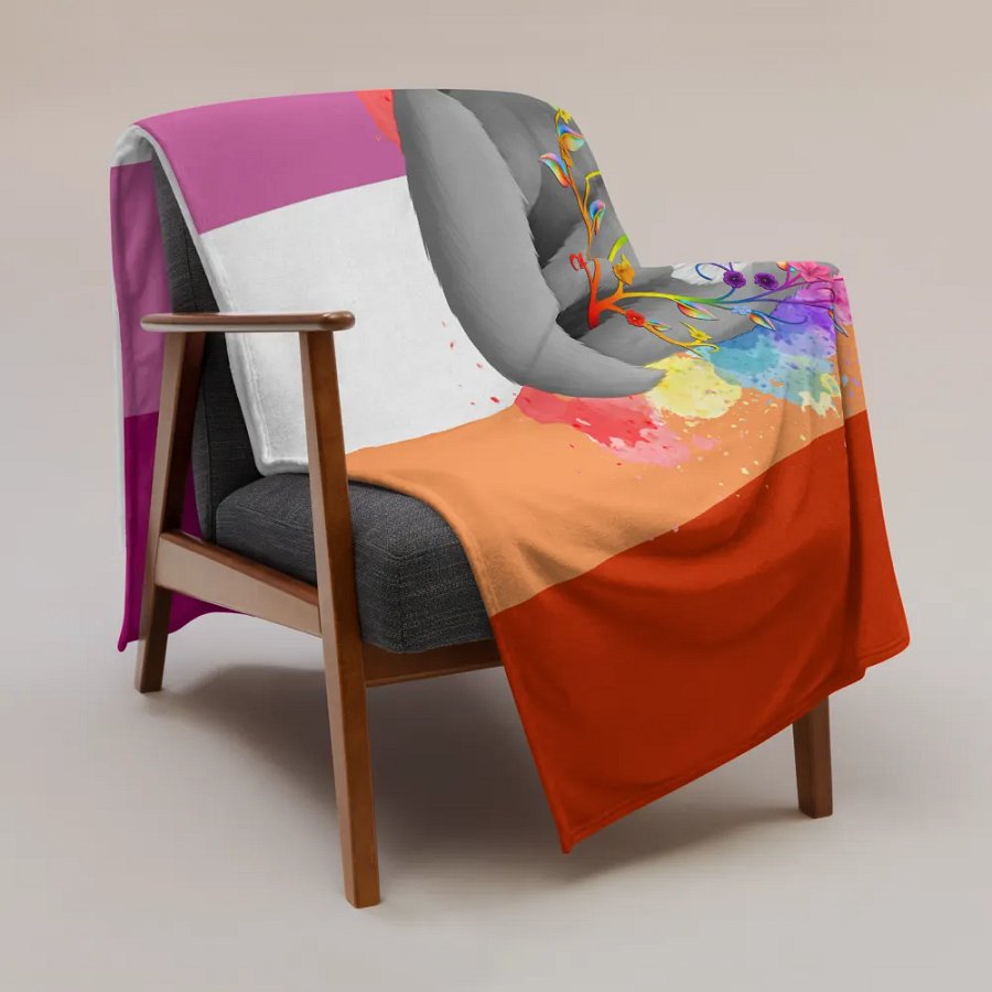Lesbian Pride Fox Blanket (2023) product image (3)