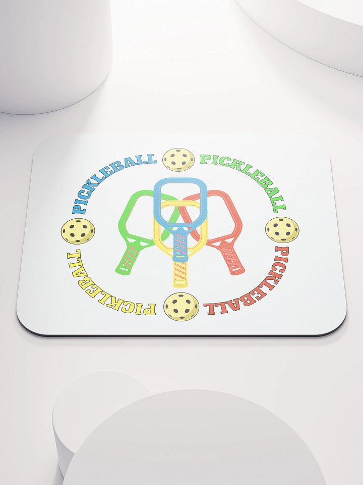 Pickleball Four Circle Colors Paradise Mouse Pad product image (2)