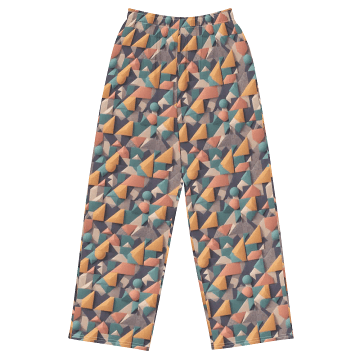 Geometric Fusion Wide-Leg Pants product image (1)