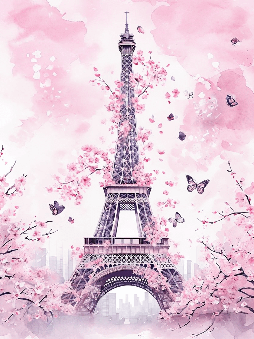 Dreamy Eiffel Tower Blossom Frame product image (1)