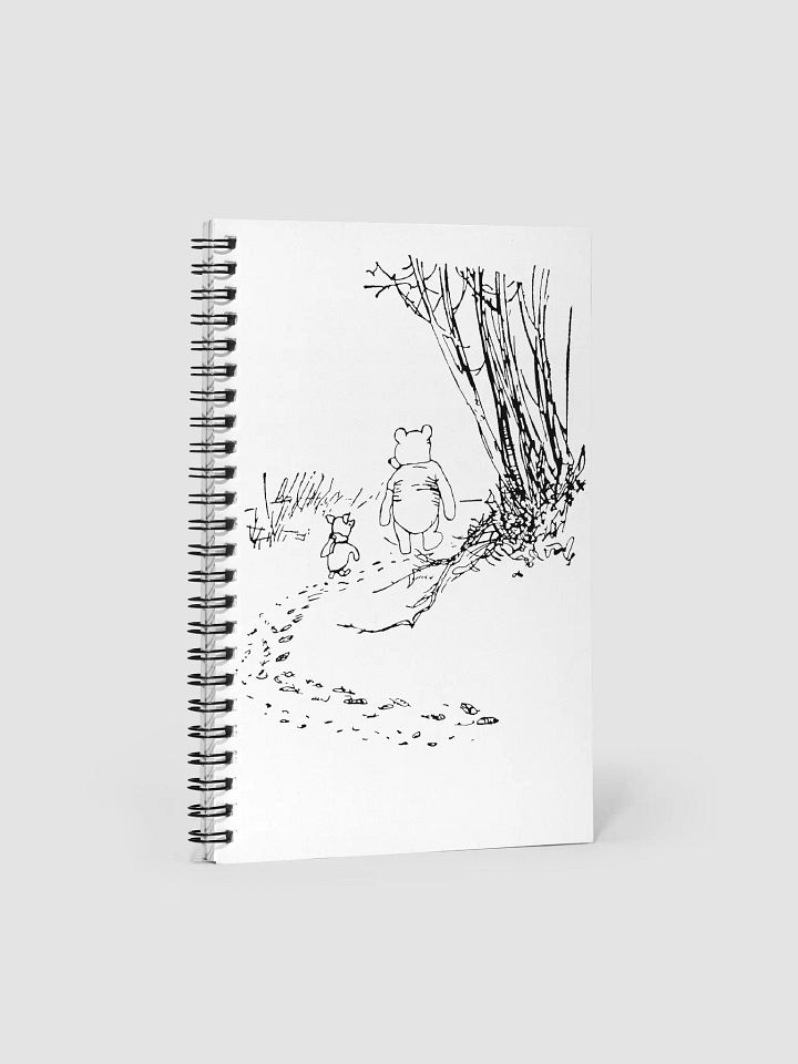 Pooh Bear and Piglet Walking the Path Spiral Notebook product image (2)