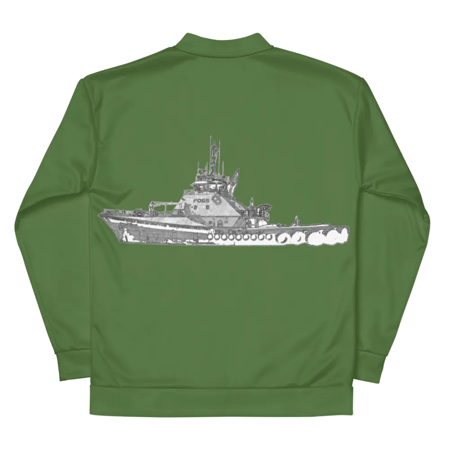 Foss Tugboat Sketch Green Bomber Jacket product image (10)