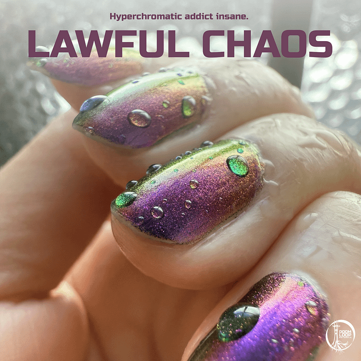 LAWFUL CHAOS - Purple Gold Red Green Multichrome Nail Polish product image (1)