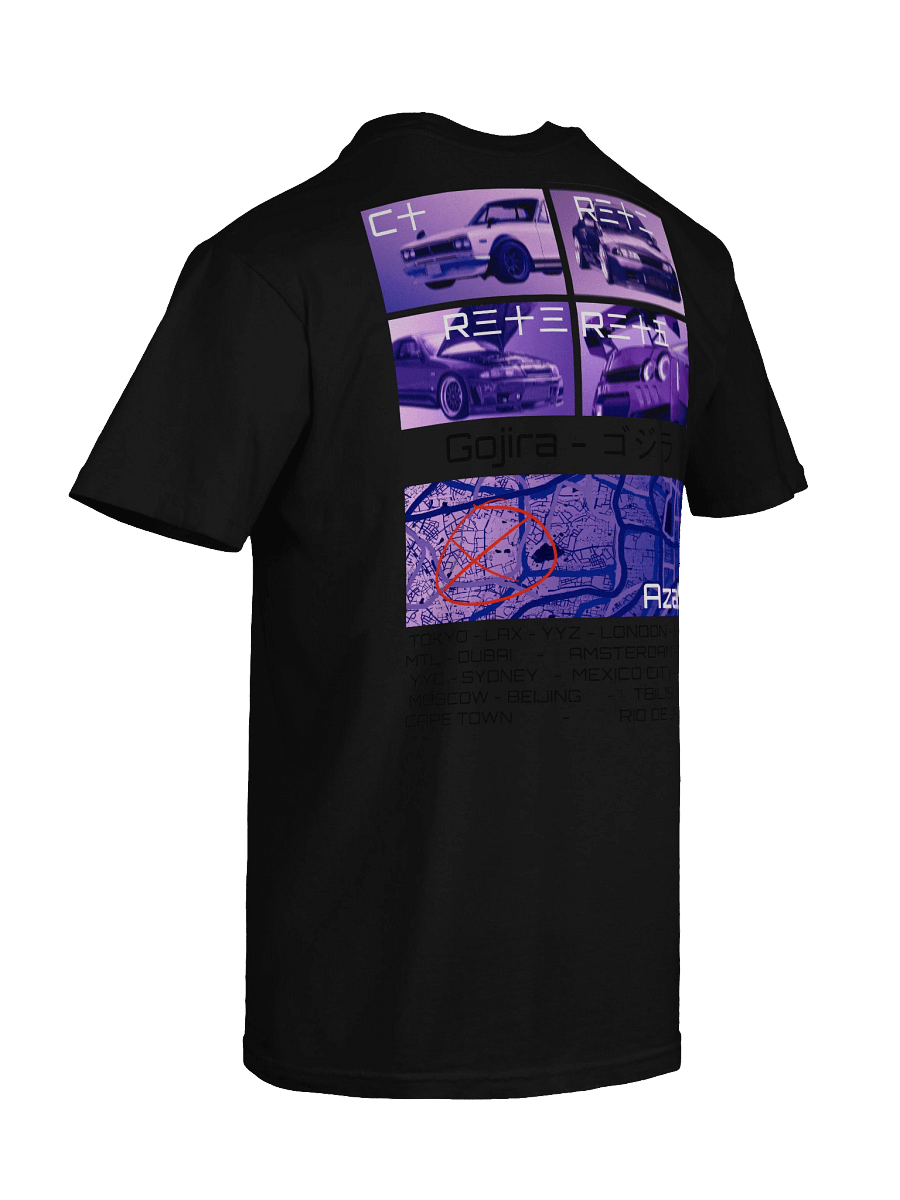 Gojira-Birthplace, List of Cities (Black) | Shirt product image (5)