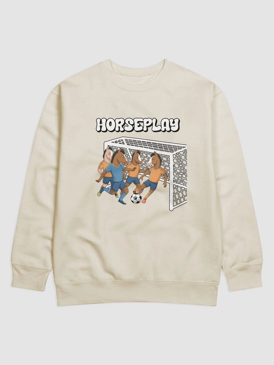 Horseplay - Horses Playing Soccer - Funny Wordplay Sweatshirt product image (4)