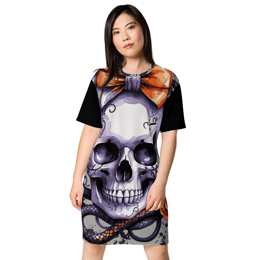 Spooky Coquette Style Skull T-Shirt Dress product image (5)