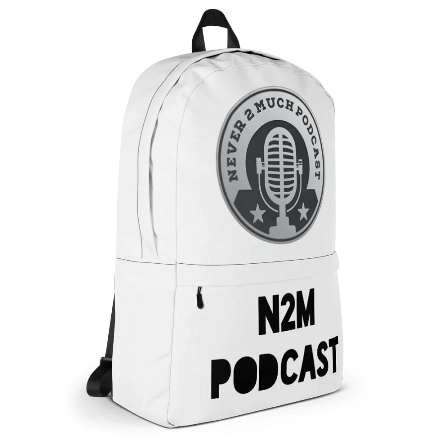 Never 2 Much Podcast Monochrome Backpack product image (4)