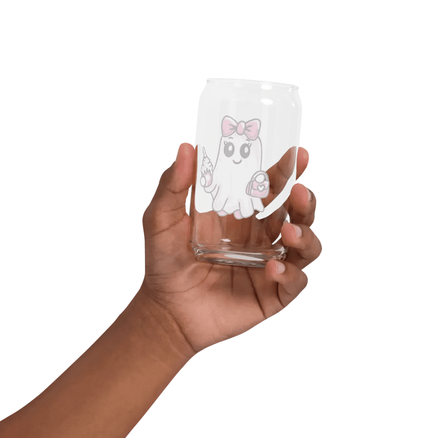 Cute Ghost 16oz Can-Shaped Drinking Glass product image (11)