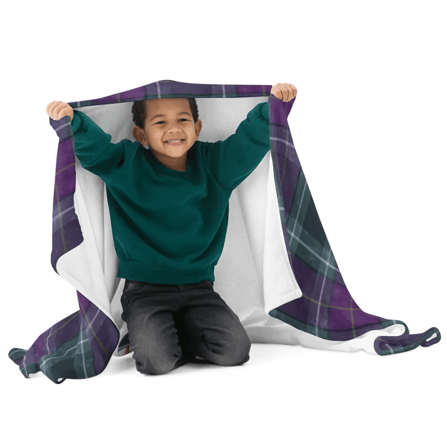 Purple/Green Plaid Blanket product image (5)