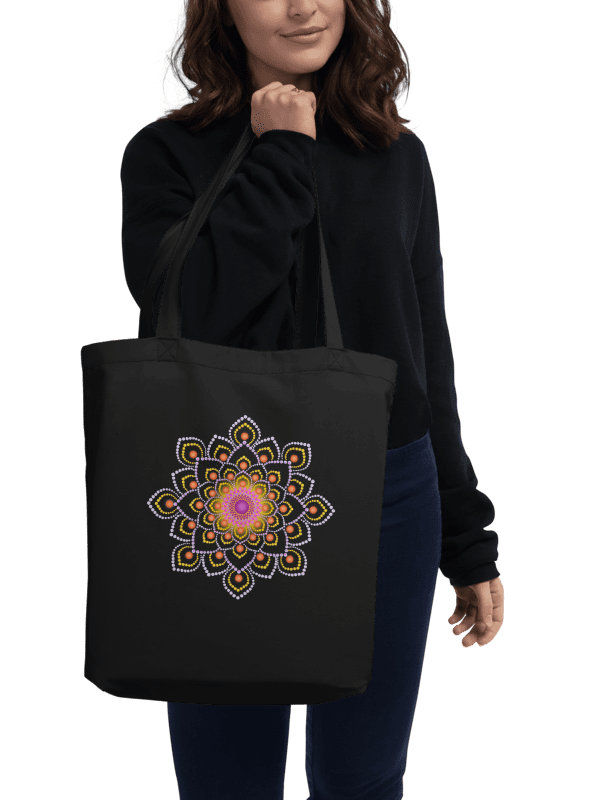 Simple Colorful Dot Mandala Eco-Friendly Organic Tote Bag product image (1)