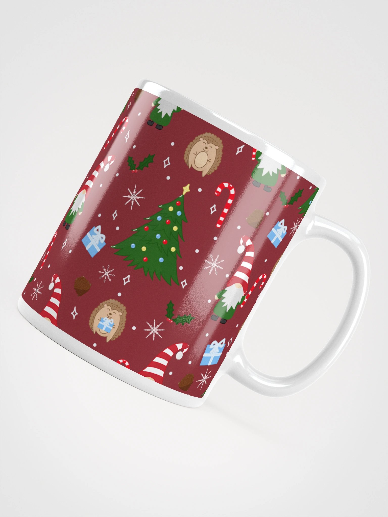Christmas with my Gnomies Mug in Red product image (6)